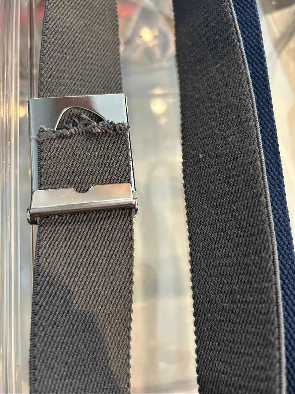 Pair Under Armour / Nike Navy Web Belts - Adjustable can be cut to size